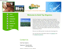 Tablet Screenshot of goldtoporganics.com